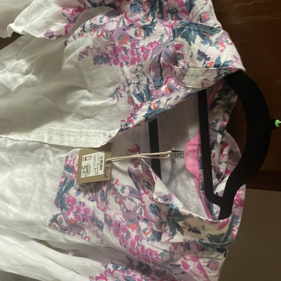 Joules Jeanne print linen white floral blouse size 6 Joules new - Picture 2 of 5